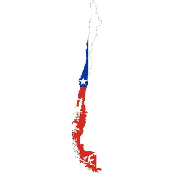 SVG Chile flag map