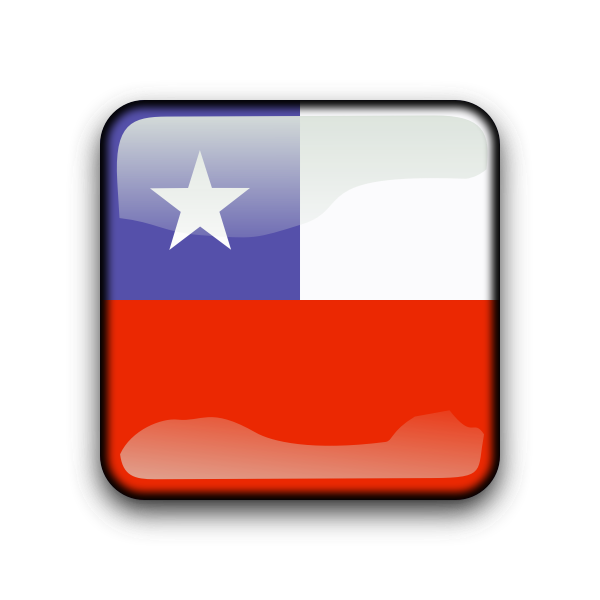 SVG Chile vector flag button