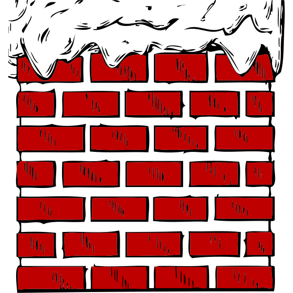 SVG Chimney with snow vector graphics
