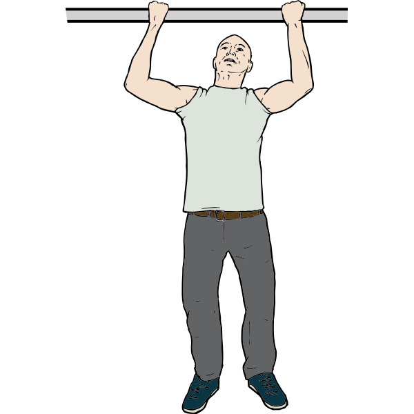 SVG Chin Up Man