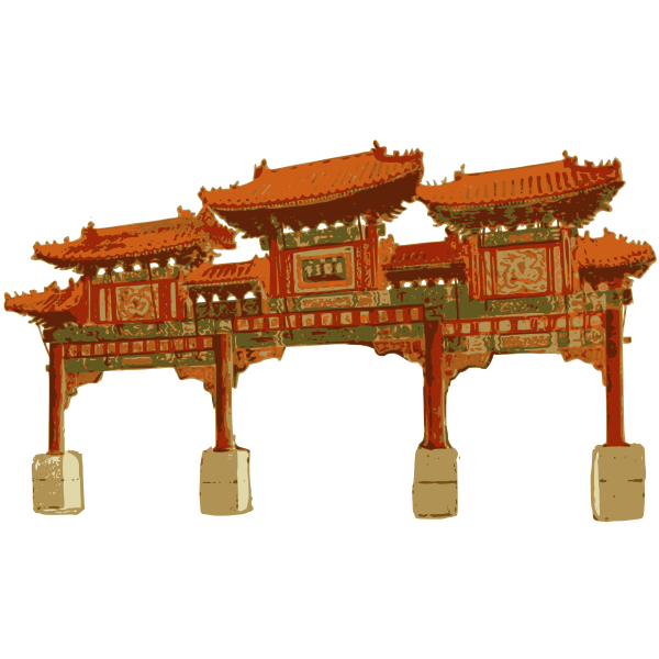SVG China Town gate