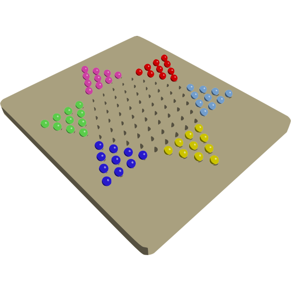 SVG Chinese checkers game board vector image