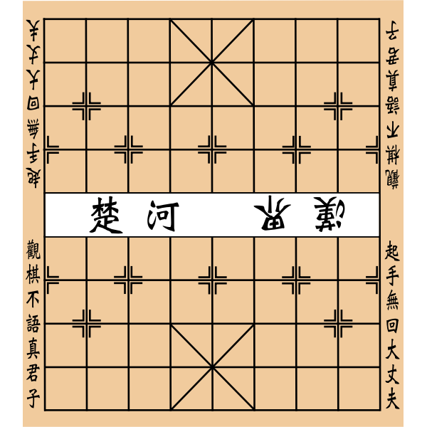 SVG Chinese chess plate vector drawing