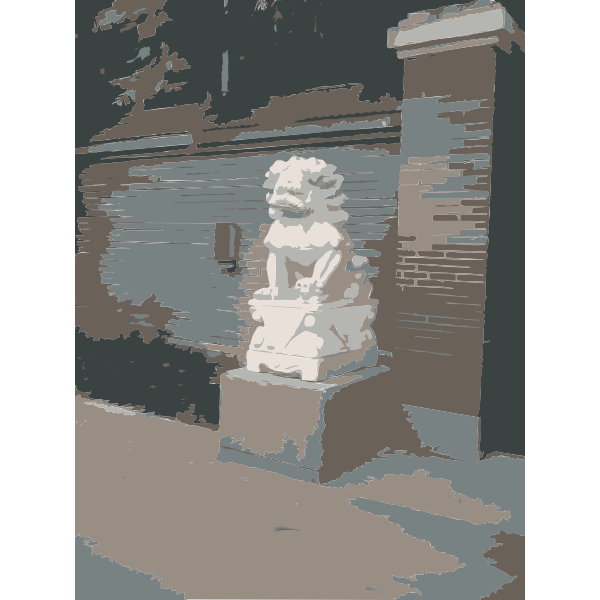SVG Chinese Guard Lion Statue