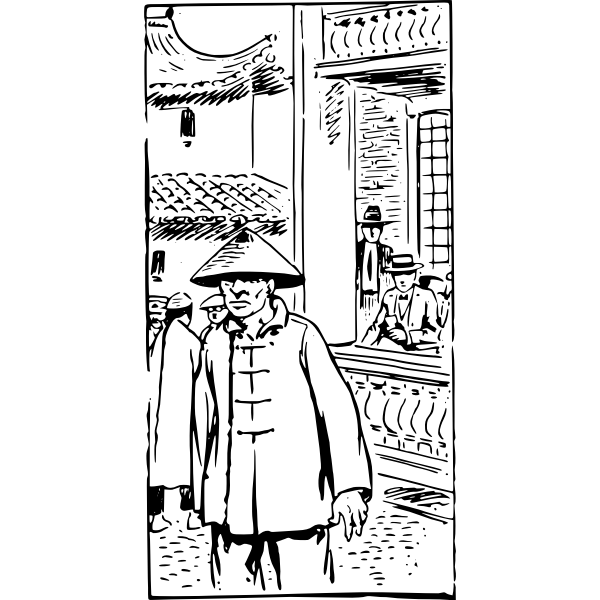 SVG Chinese man vector image