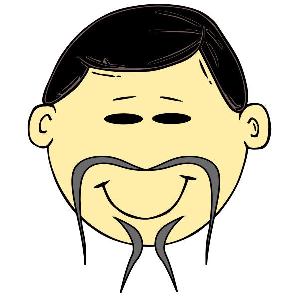 SVG Chinese man039s head
