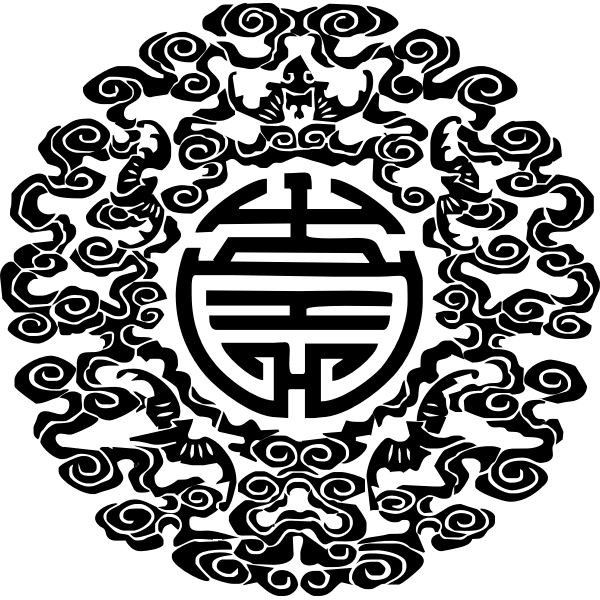 SVG Chinese motif silhouette