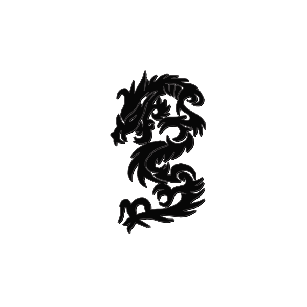 SVG Chinese New Year dragon vector drawing