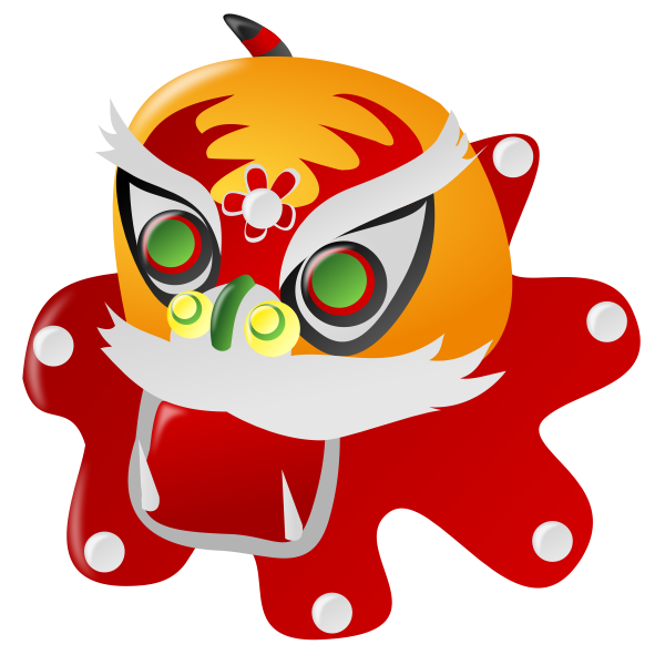 SVG Chinese New Year dragon vector image