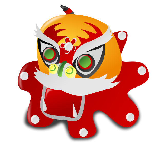 SVG Chinese New Year mask vector image