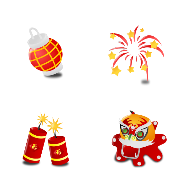 SVG Chinese new years icon set