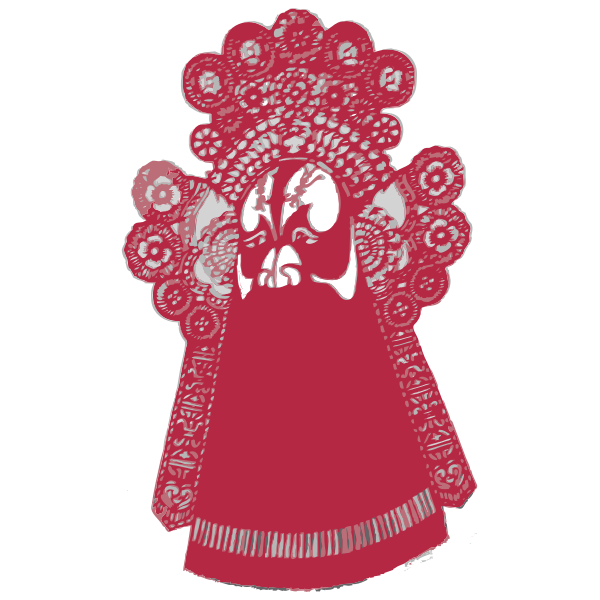SVG Chinese paper cut style face mask cleaned