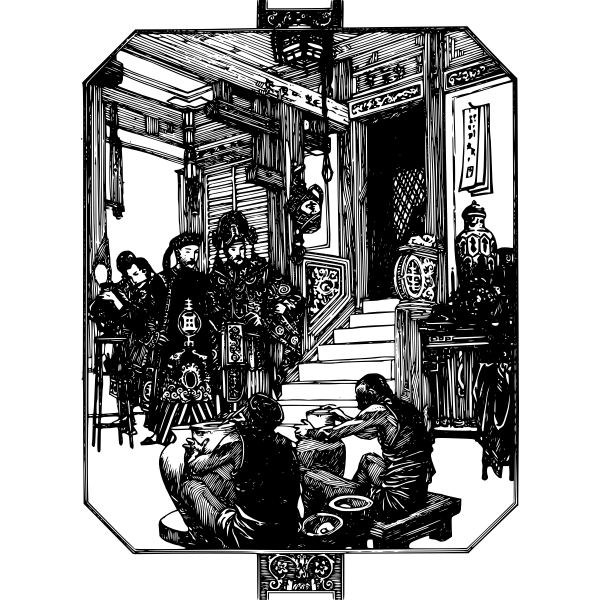 SVG Chinese potters vector graphics