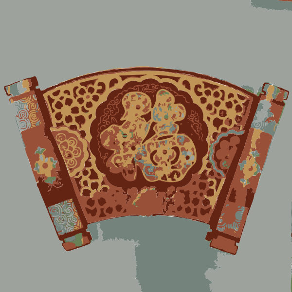 SVG Chinese red scroll
