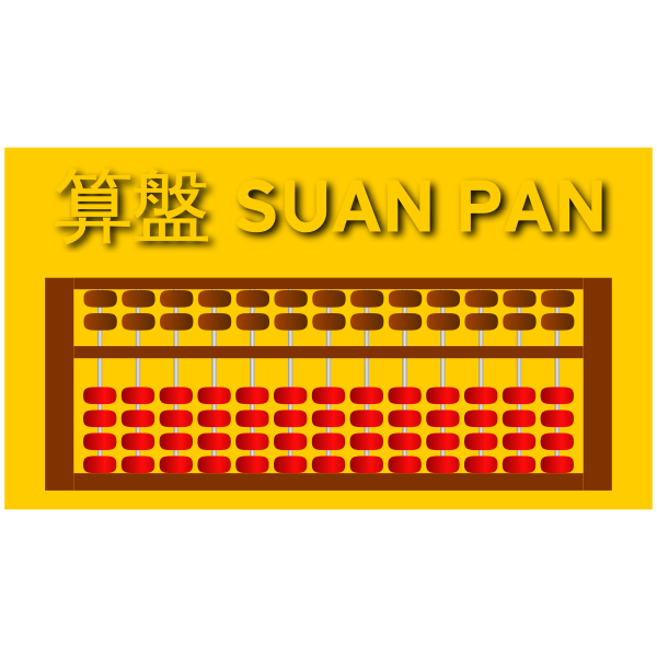 SVG Chinese Suan Pan abacus vector image