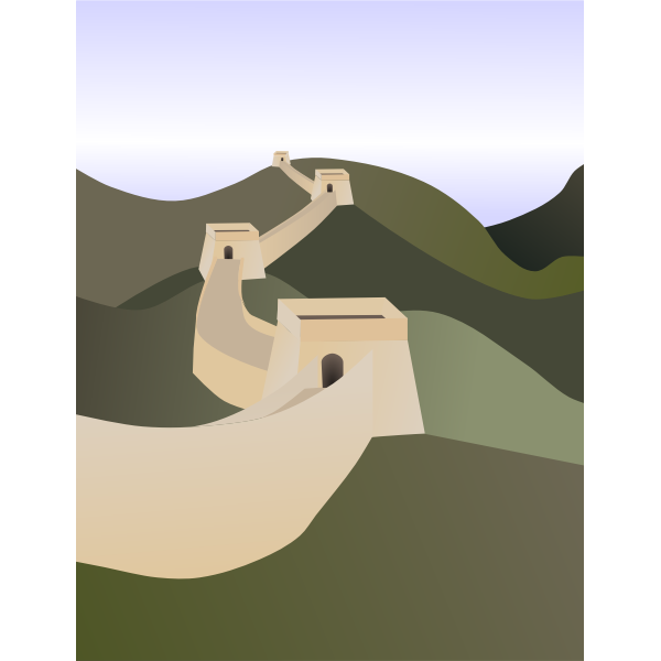 SVG Chinese wall vector graphics