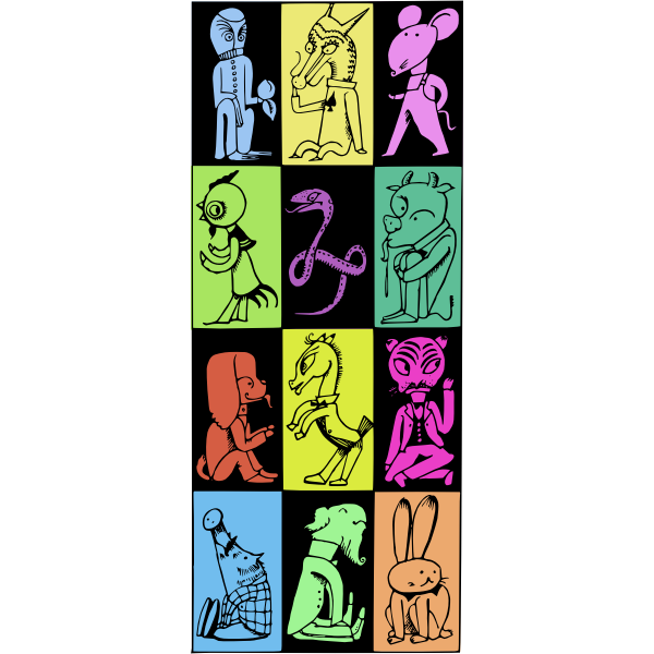 SVG Chinese zodiac symbols