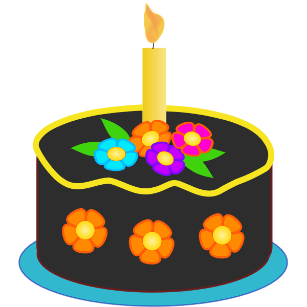 SVG Chocolate birthday cake