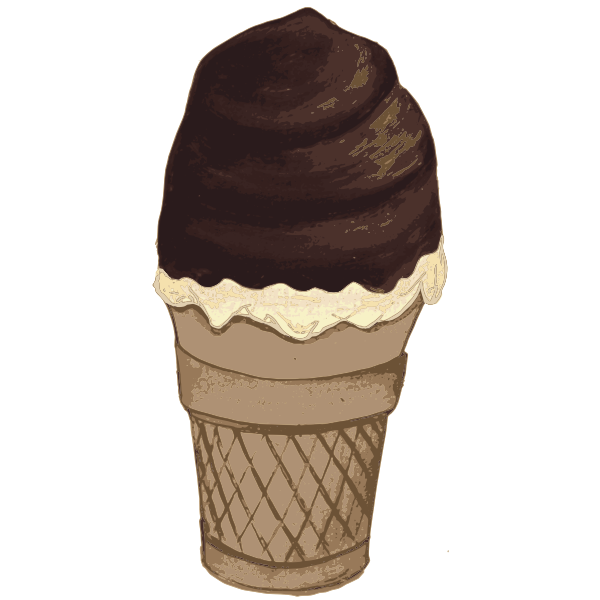 SVG Chocolate covered ice cream cone