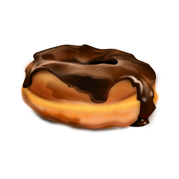 SVG Chocolate donut vector image