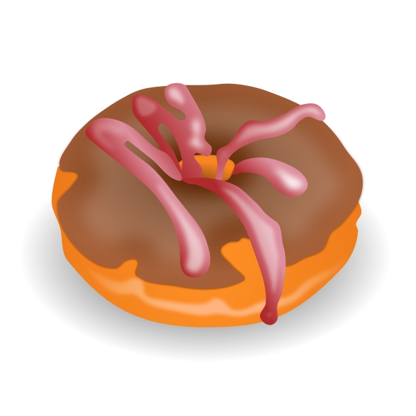 SVG Chocolate doughnut vector image