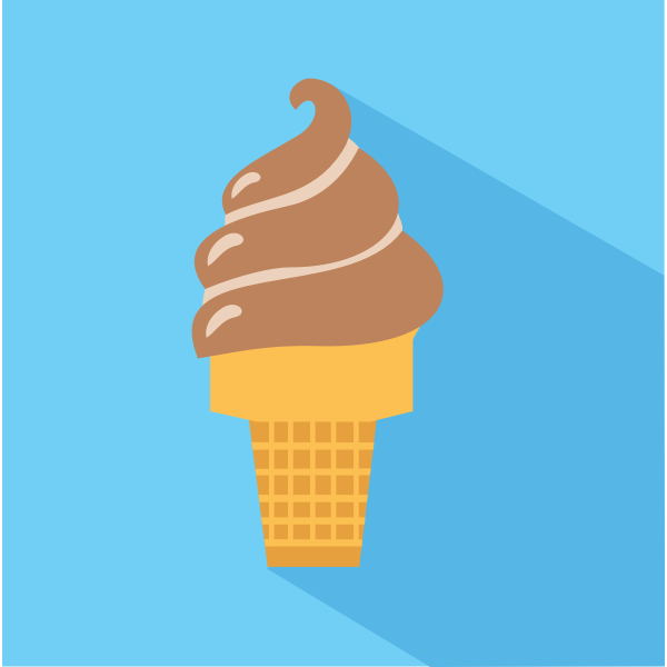 SVG Chocolate ice cream icon