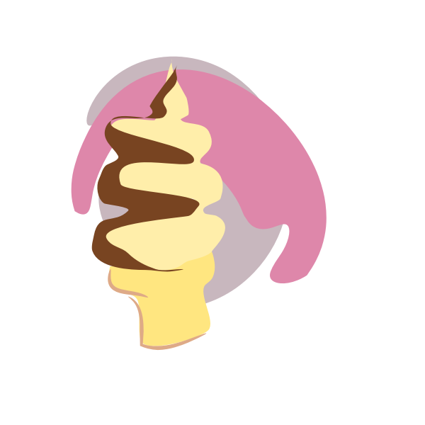 SVG Chocolate ice cream in cone vector image