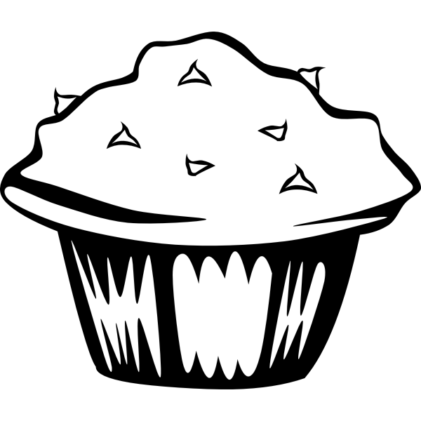 SVG Chocolate muffin vector illustration