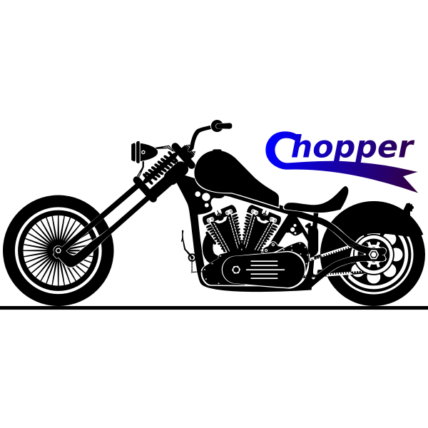 SVG Chopper icon vector drawing with writing