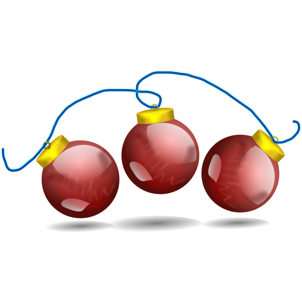 SVG Christmas balls vector decoration