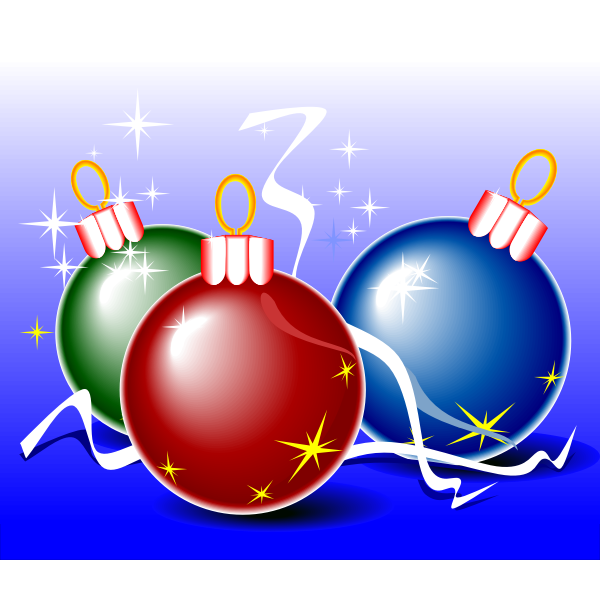 SVG Christmas balls vector illustration