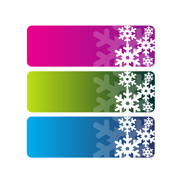 SVG Christmas banners with snowflakes