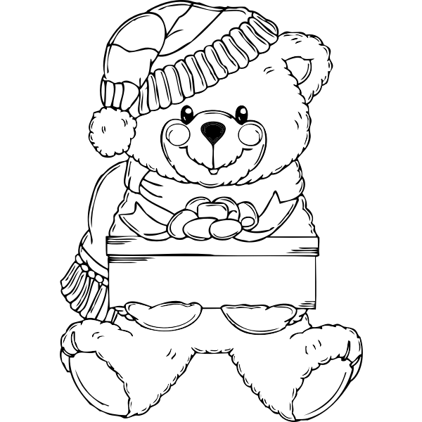 SVG Christmas Bear vector graphics