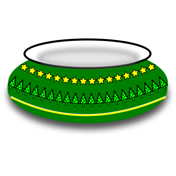 SVG Christmas Bowl Vector Image