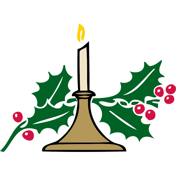 SVG Christmas candle vector
