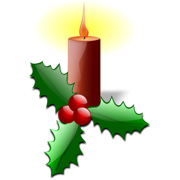SVG Christmas candle vector graphics