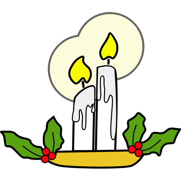 SVG Christmas candles
