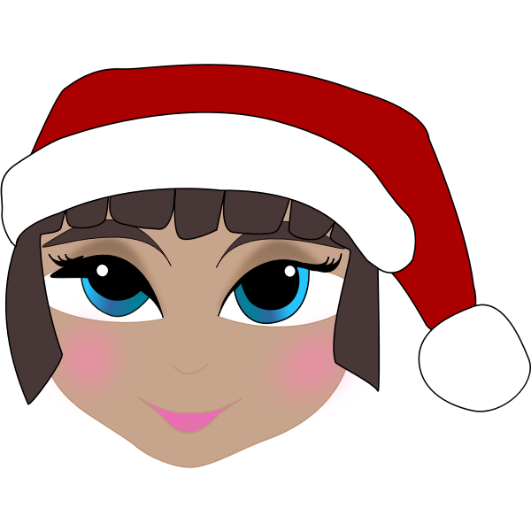 SVG Christmas Elf Anime Vector
