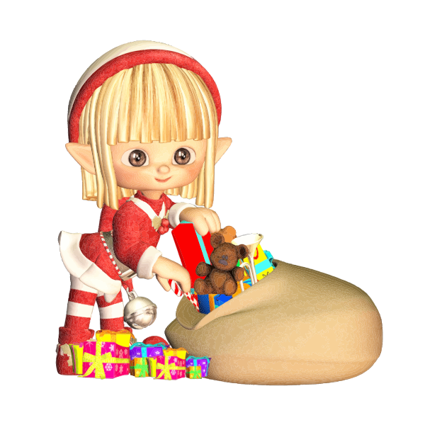 SVG Christmas elf drawing