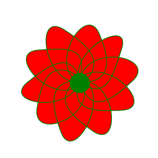 SVG Christmas flower vector drawing