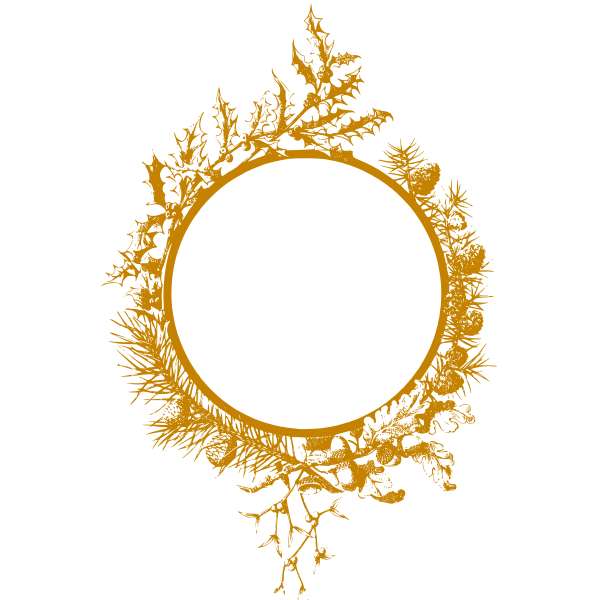SVG Christmas Frame Golden