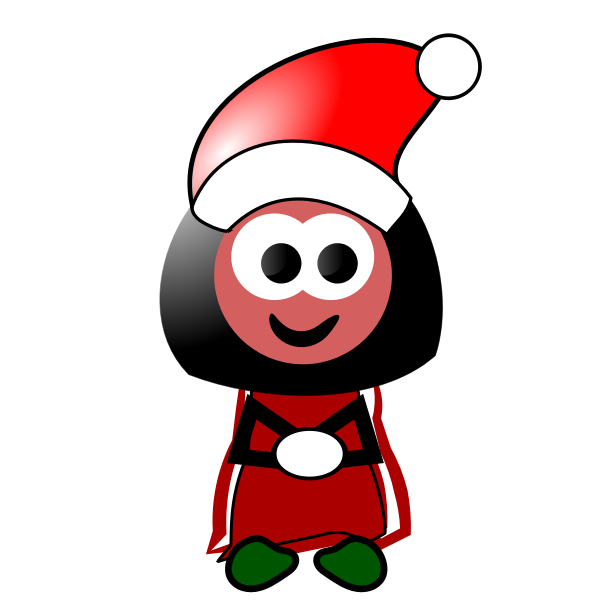 SVG Christmas Girl Vector