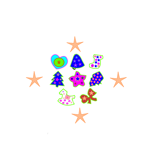 SVG Christmas icons vector illustration