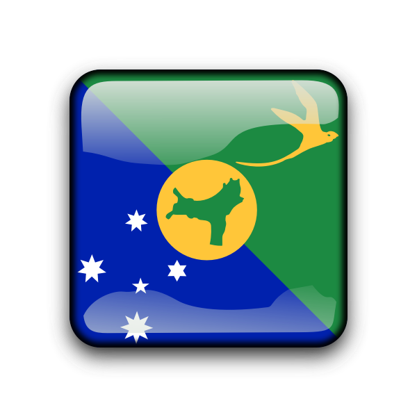 SVG Christmas Island vector button