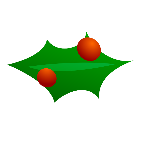SVG Christmas leaf decoration vector