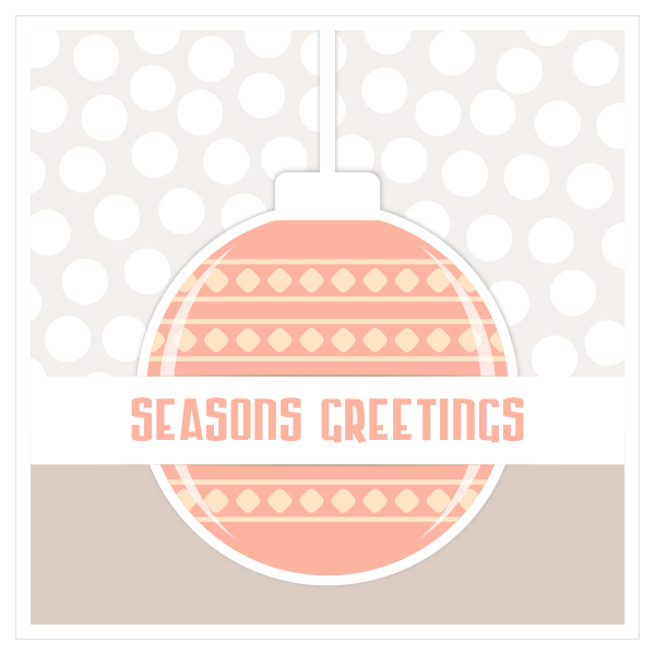 SVG Christmas ornament greeting card vector image
