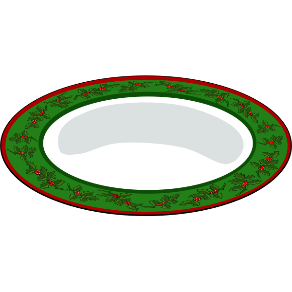 SVG Christmas Plate Vector