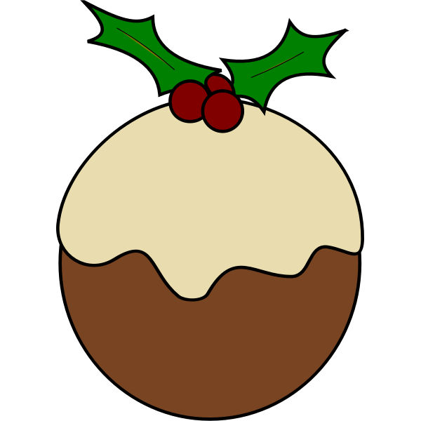 SVG Christmas pudding vector