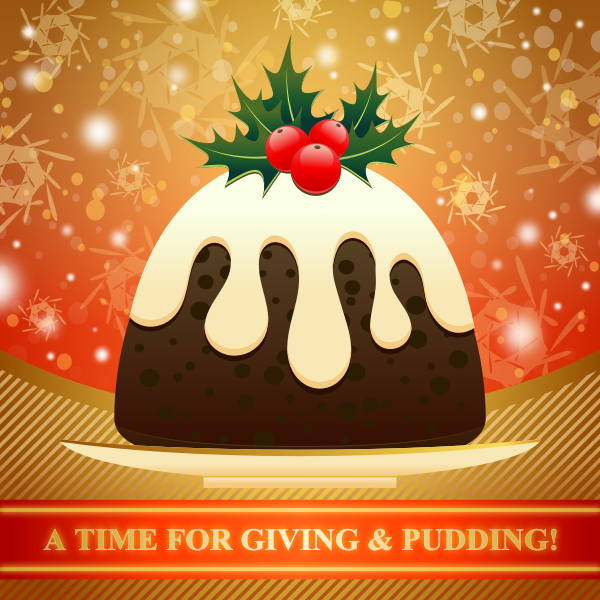 SVG Christmas pudding vector drawing
