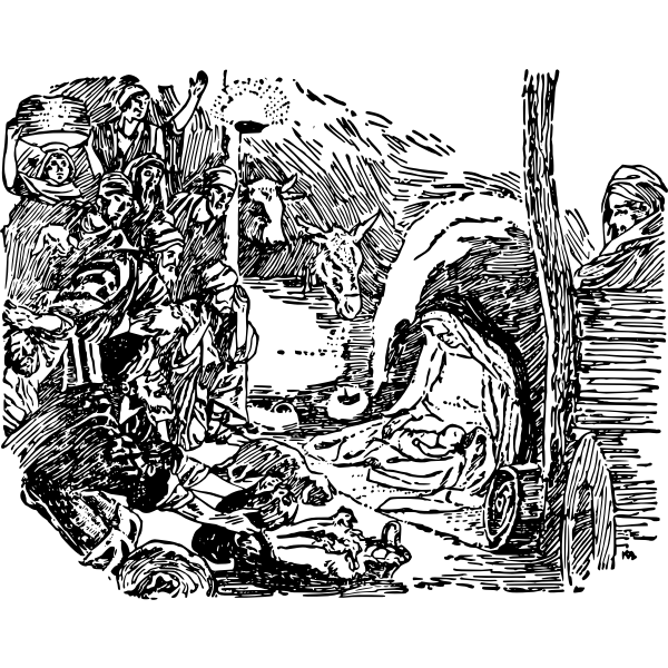 SVG Christmas scene